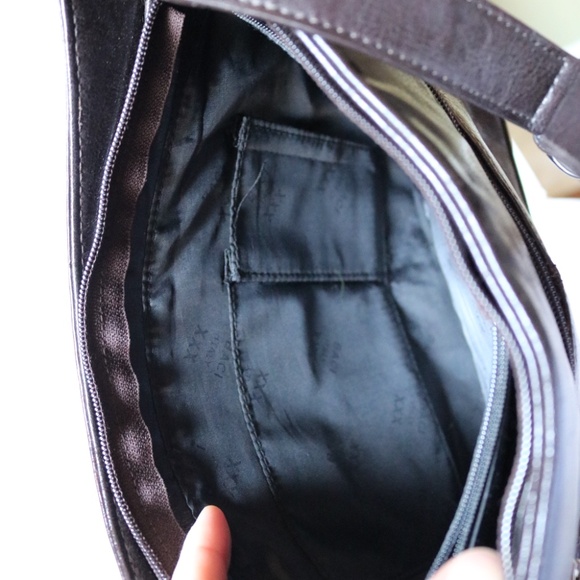 BACI Italian Purse Shoulder Bag Brown Italian Leather & Man Made Trim Fall - Picture 6 of 9